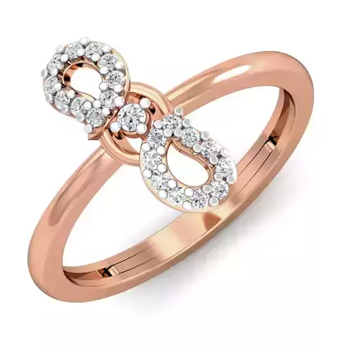 Women diamond ring 3dm stl render detail