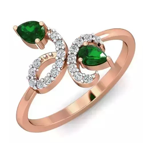 Women diamond ring 3dm stl render detail