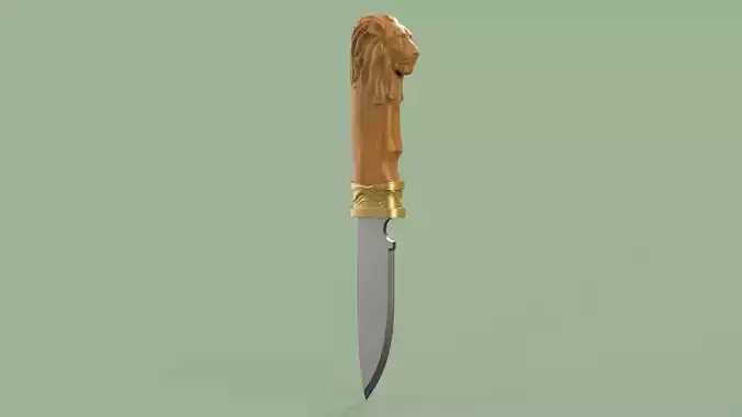 Lion Head Knife  3D print model