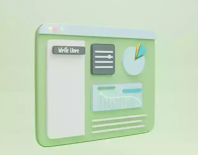 UI Frame Illustration 3D model