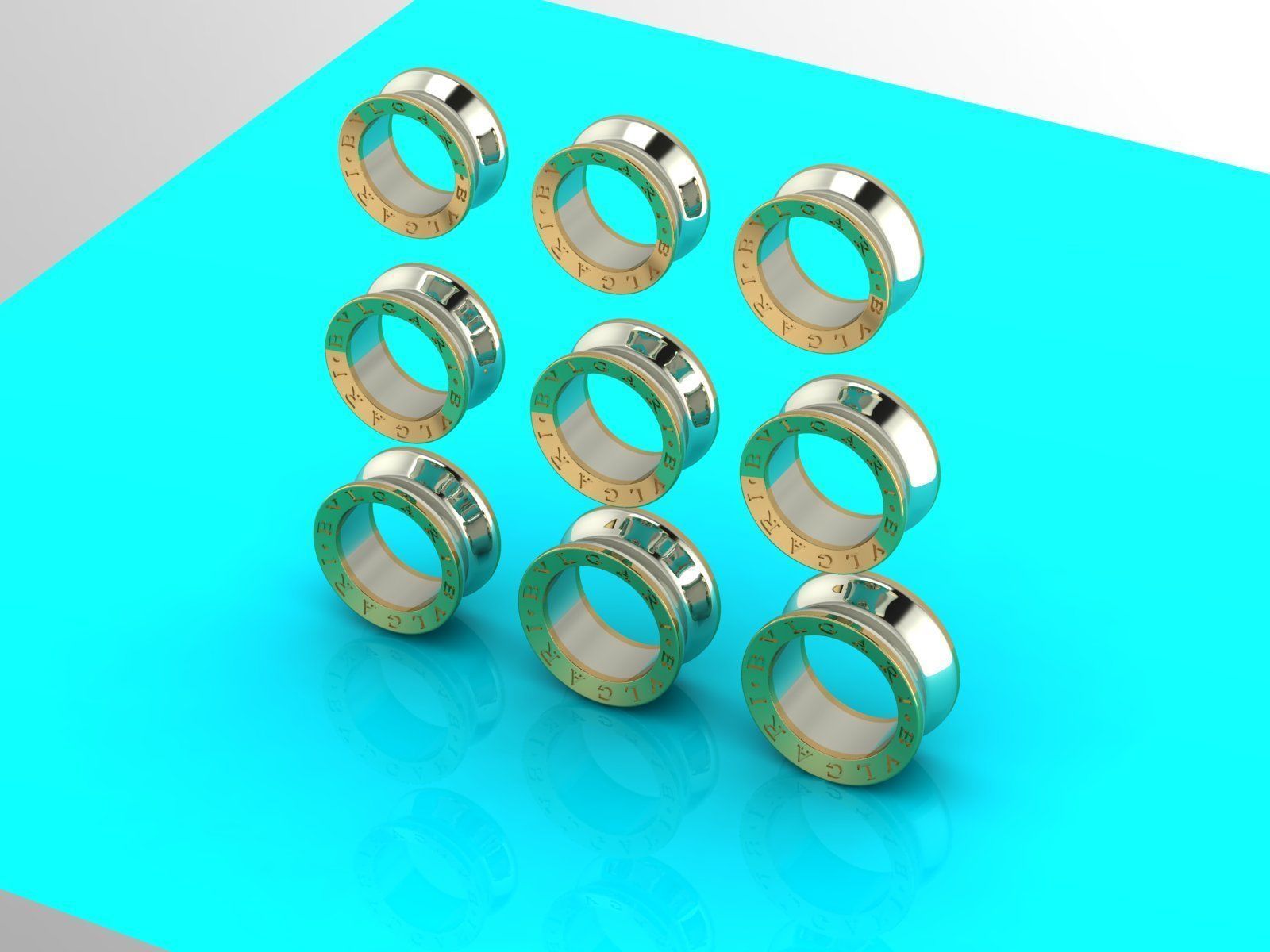 BVLGARI simple ring replica 3D print model_2