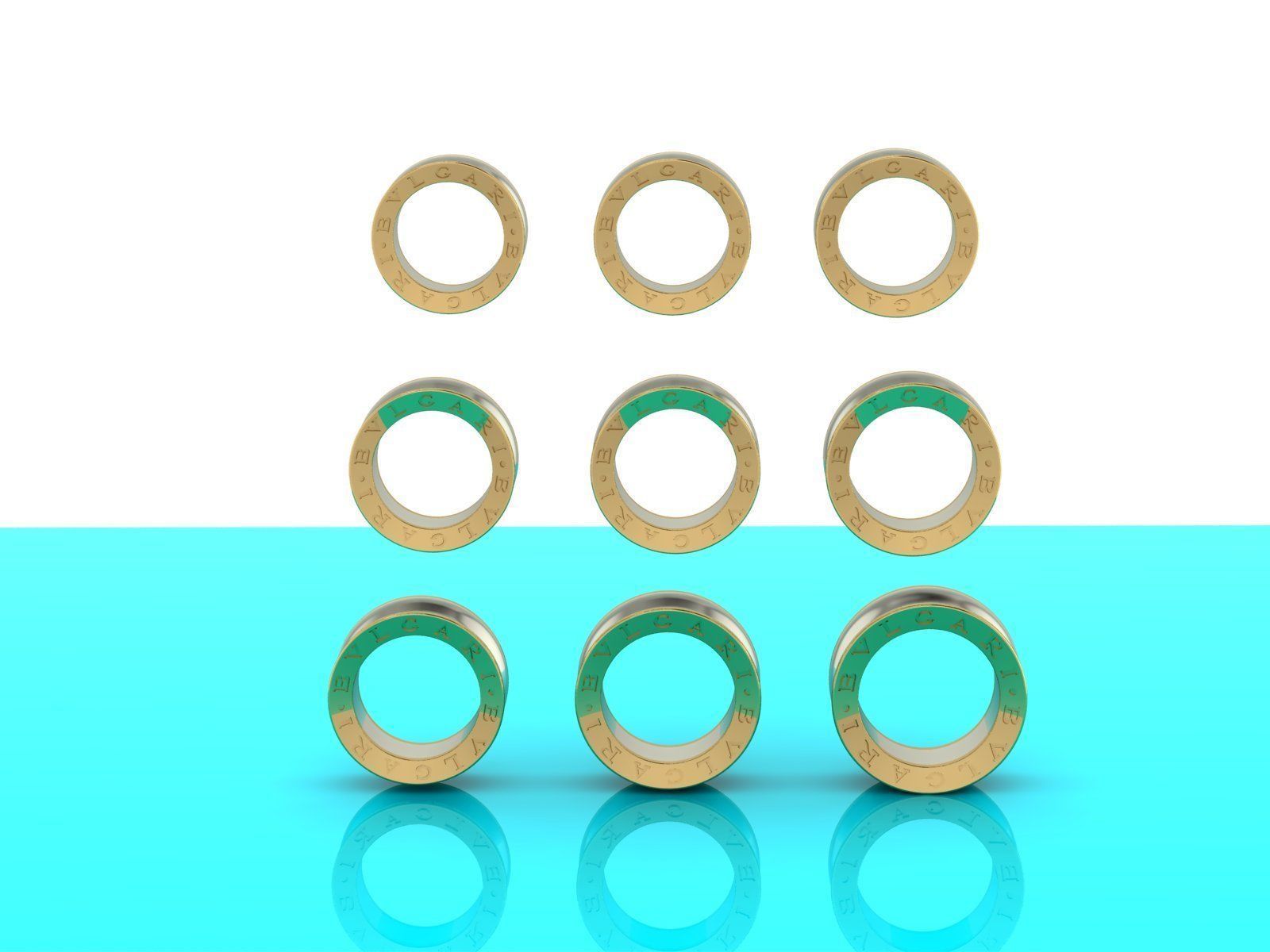 BVLGARI simple ring replica 3D print model_1