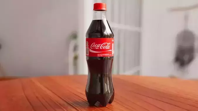 Coca-Cola bottle 250ml Low-poly 3D model