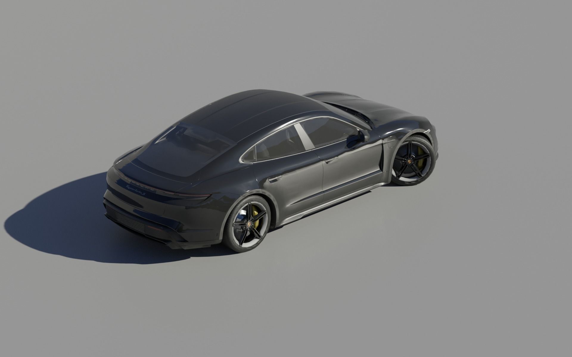 Porsche Taycan turbo S Low-poly 3D model_6