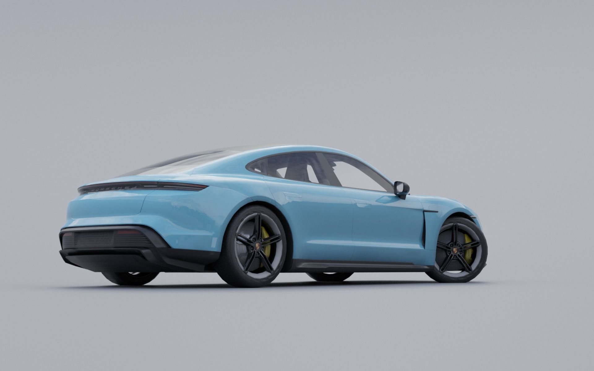 Porsche Taycan turbo S Low-poly 3D model_2
