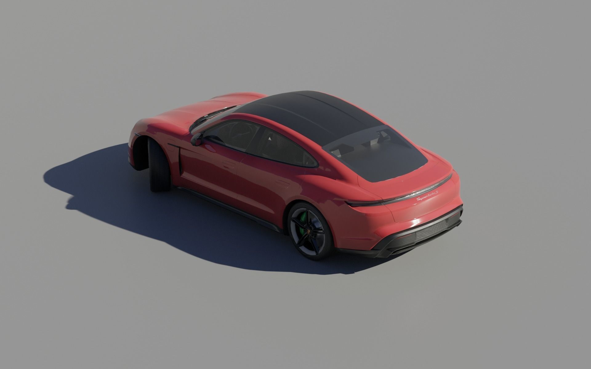 Porsche Taycan turbo S Low-poly 3D model_8