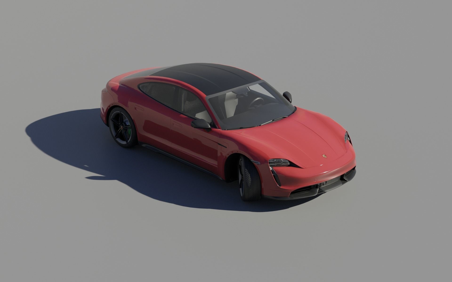 Porsche Taycan turbo S Low-poly 3D model_7