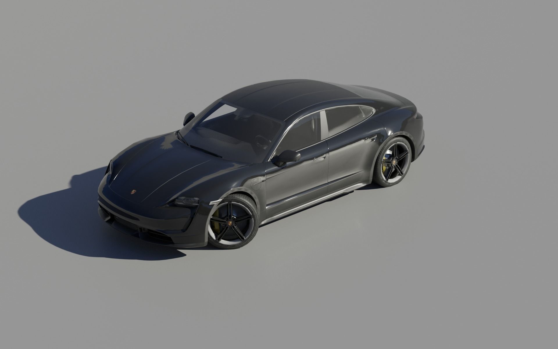 Porsche Taycan turbo S Low-poly 3D model_5
