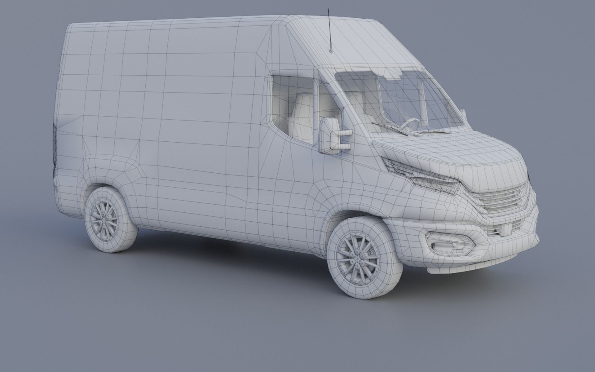 Iveco Daily 2022 Low-poly 3D model_7