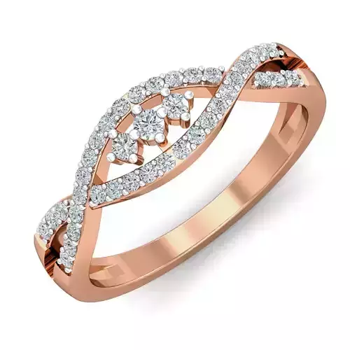 Women diamond ring 3dm stl render detail