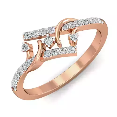 Women diamond ring 3dm stl render detail