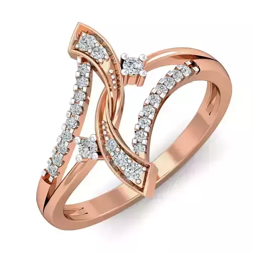 Women diamond ring 3dm stl render detail