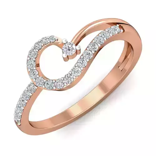 Women diamond ring 3dm stl render detail