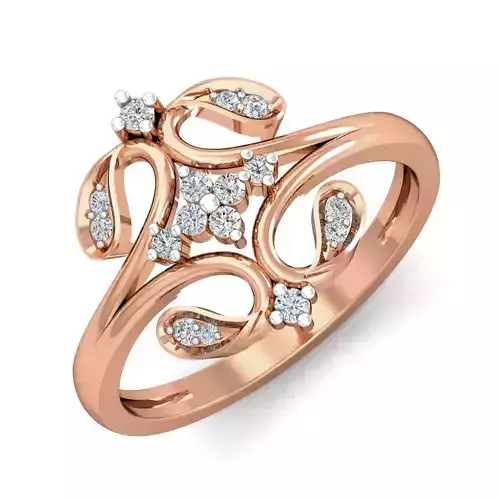 Women diamond ring 3dm stl render detail