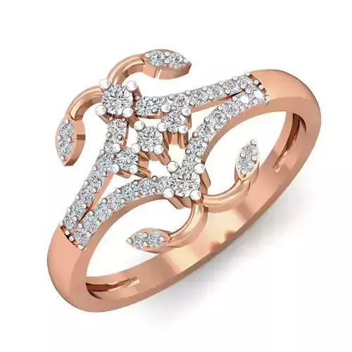Women diamond ring 3dm stl render detail