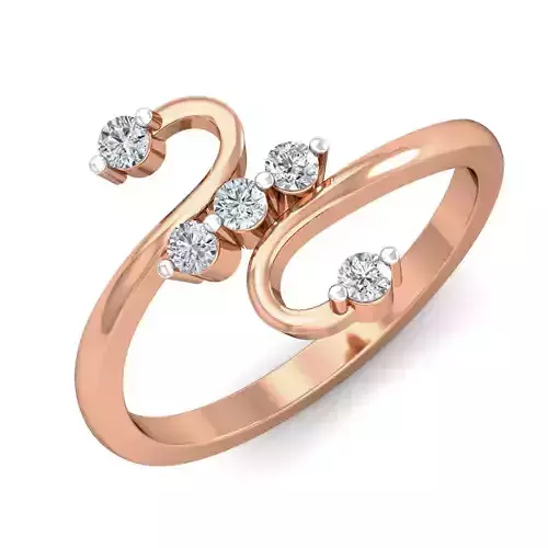 Women diamond ring 3dm stl render detail