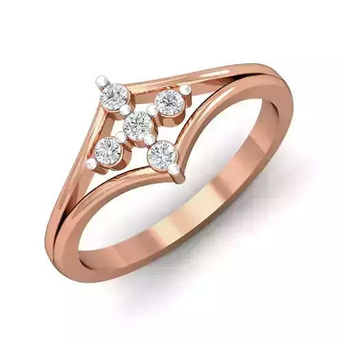 Women diamond ring 3dm stl render detail
