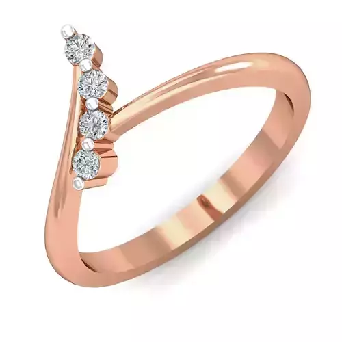 Women diamond ring 3dm stl render detail