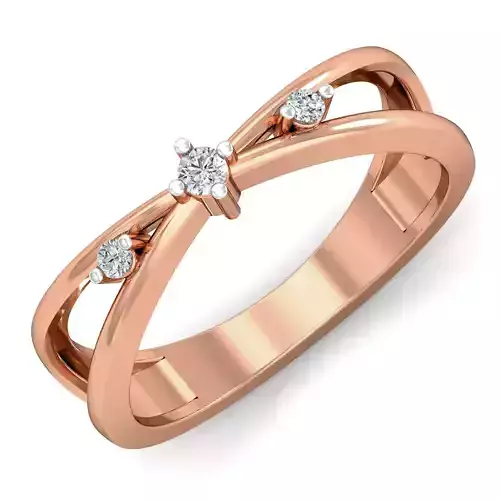 Women diamond ring 3dm stl render detail
