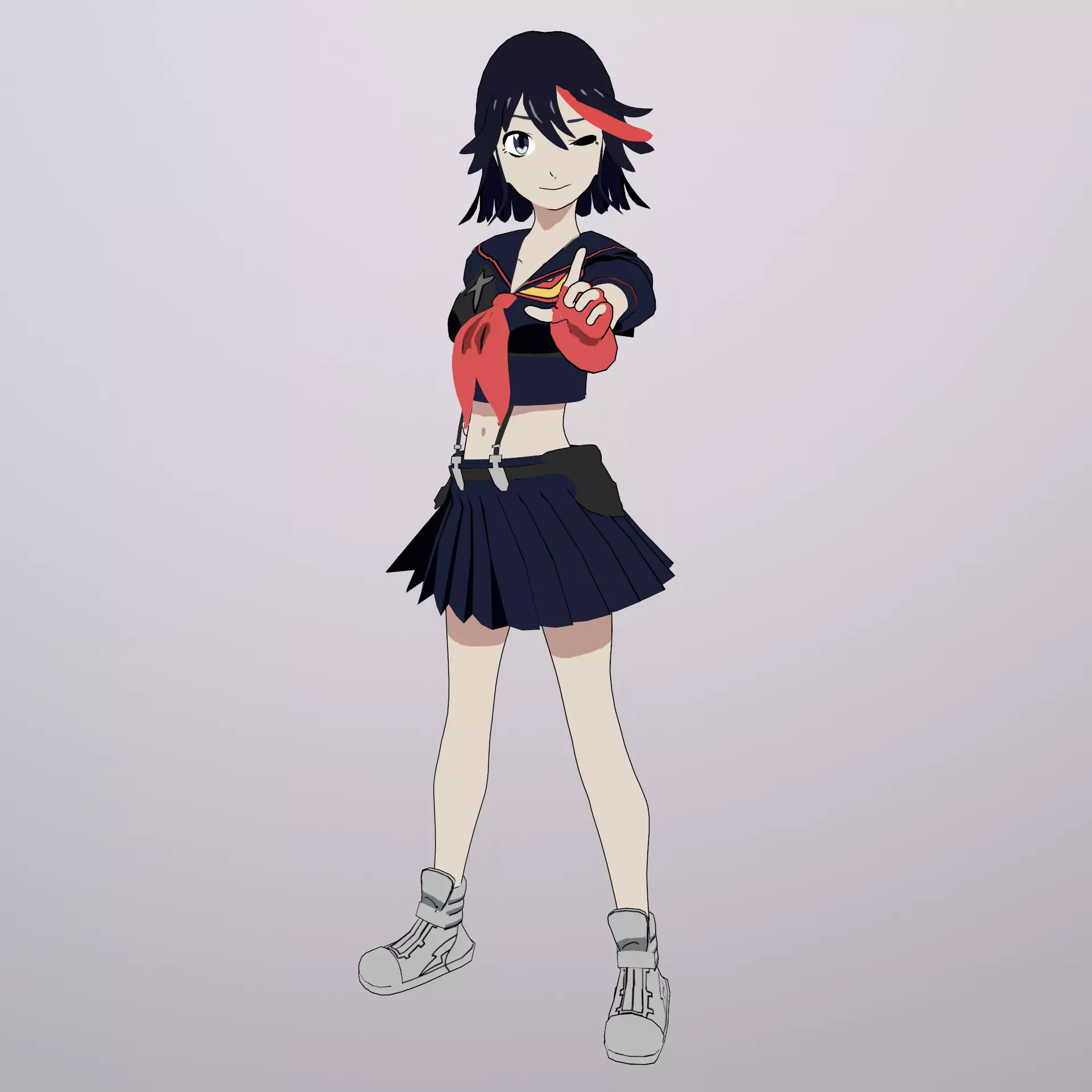 Ryuko Matoi- Kill la Kill Low-poly 3D model