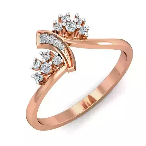 Women diamond ring 3dm stl render detail