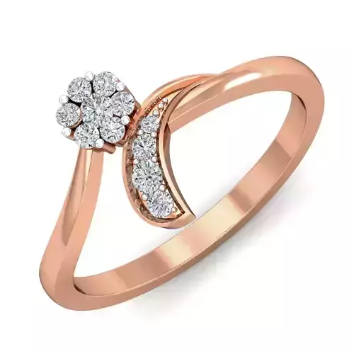 Women diamond ring 3dm stl render detail