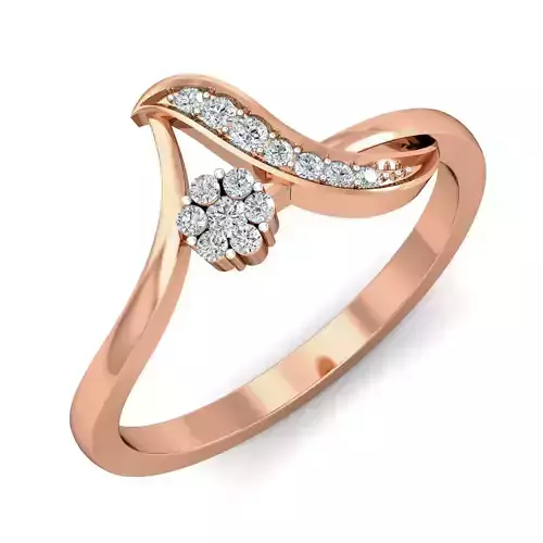 Women diamond ring 3dm stl render detail