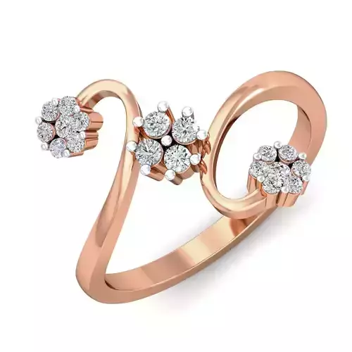 Women diamond ring 3dm stl render detail
