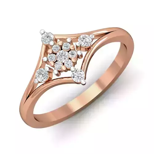 Women diamond ring 3dm stl render detail
