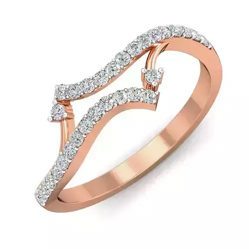 Women diamond ring 3dm stl render detail