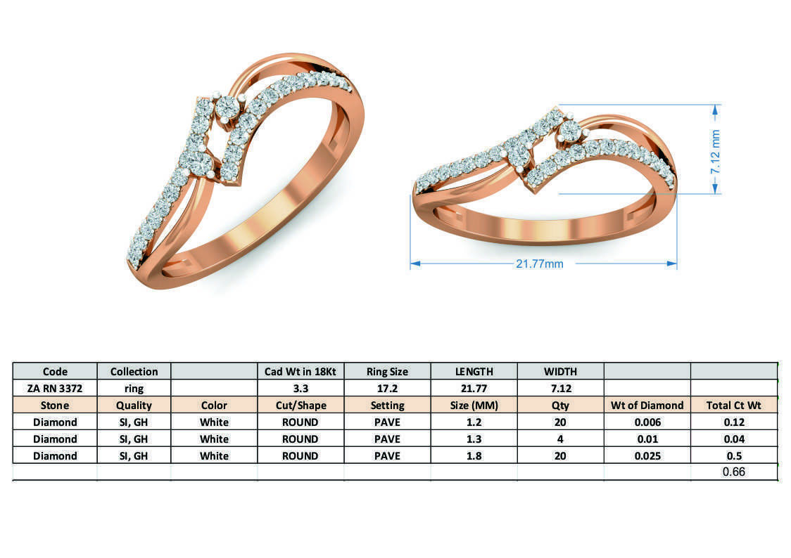 Women diamond ring 3dm stl render detail 3D print model_3
