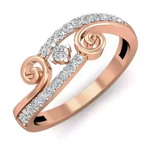 Women diamond ring 3dm stl render detail