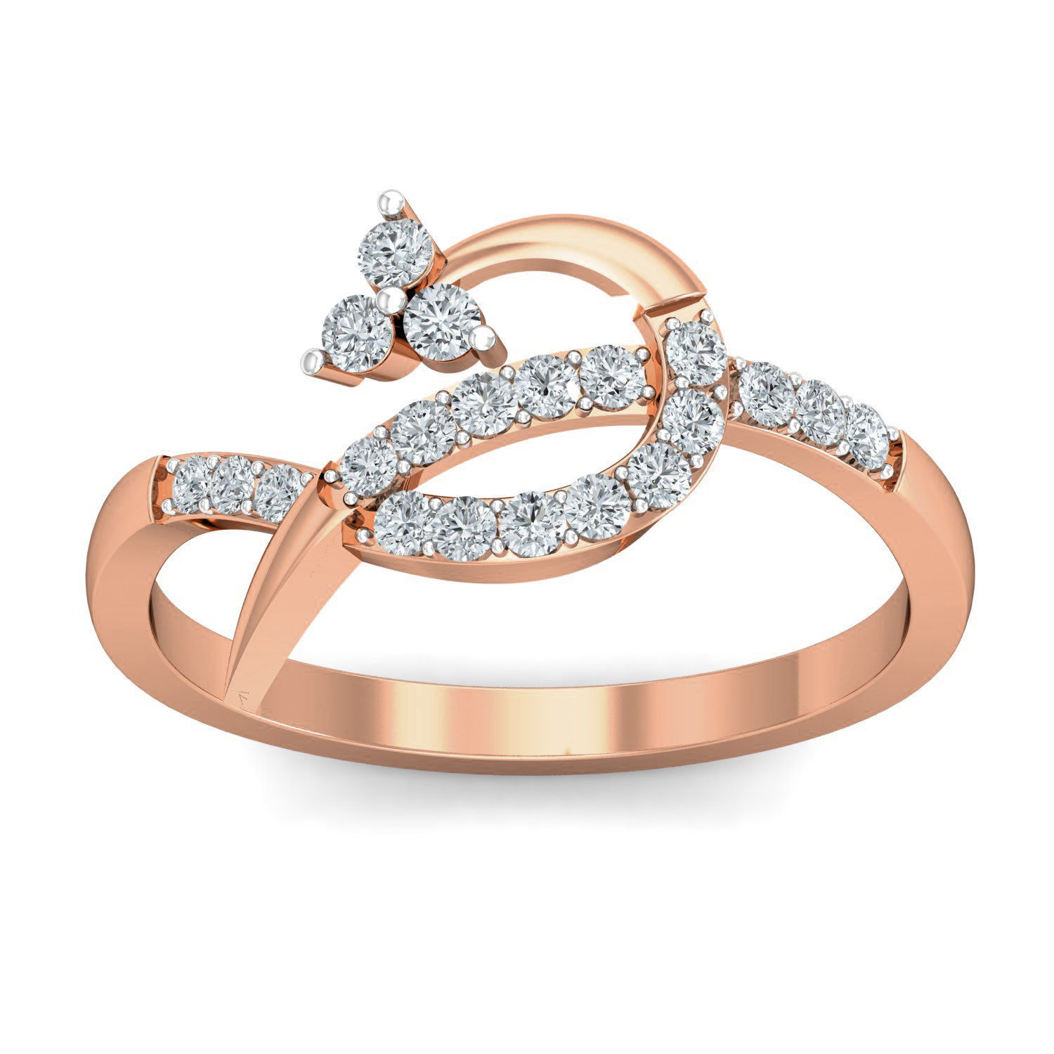 Women diamond ring 3dm stl render detail 3D print model_1