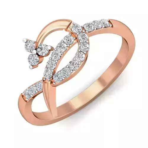 Women diamond ring 3dm stl render detail