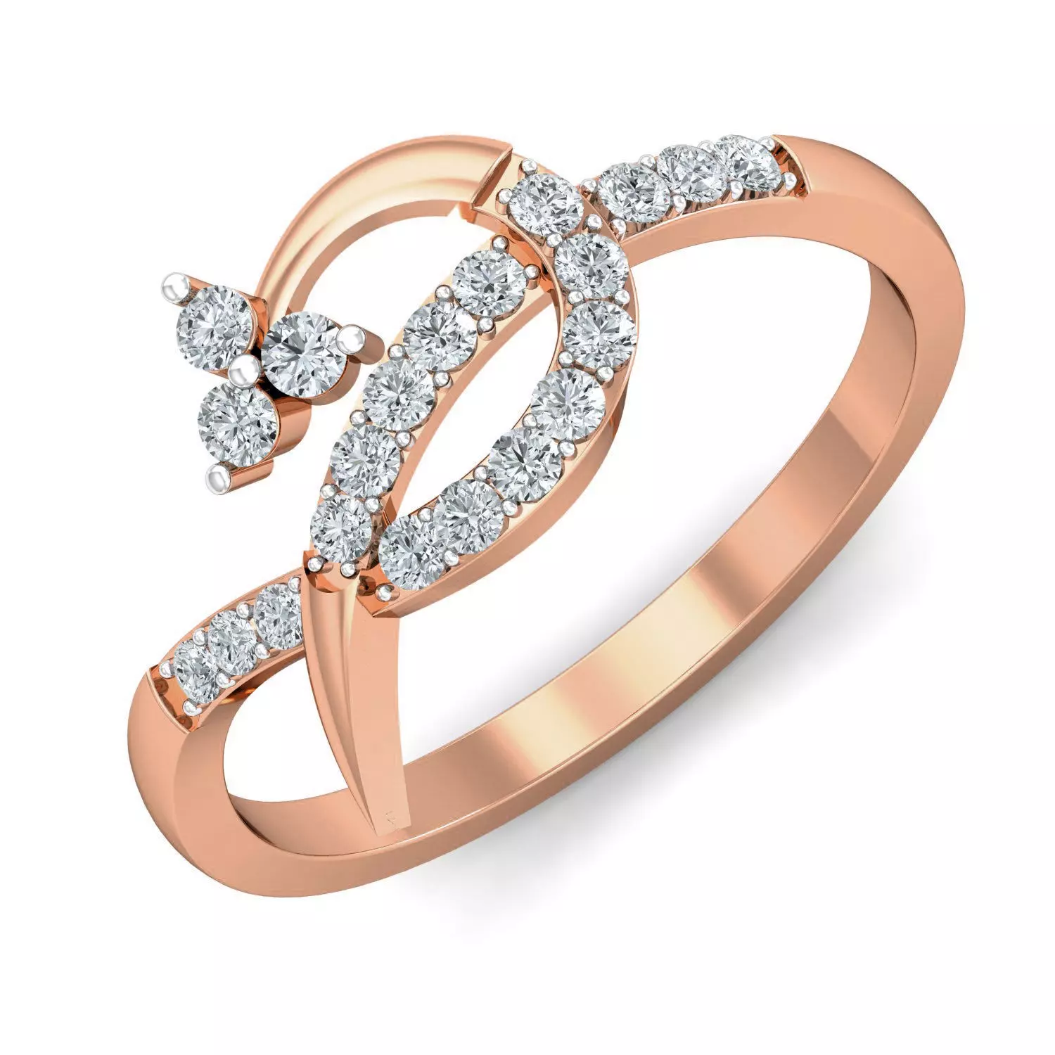 Women diamond ring 3dm stl render detail 3D print model_0