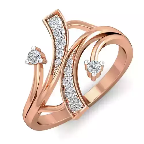 Women diamond ring 3dm stl render detail