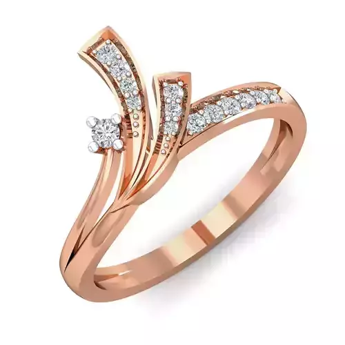 Women diamond ring 3dm stl render detail