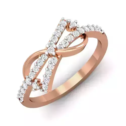 Women diamond ring 3dm stl render detail