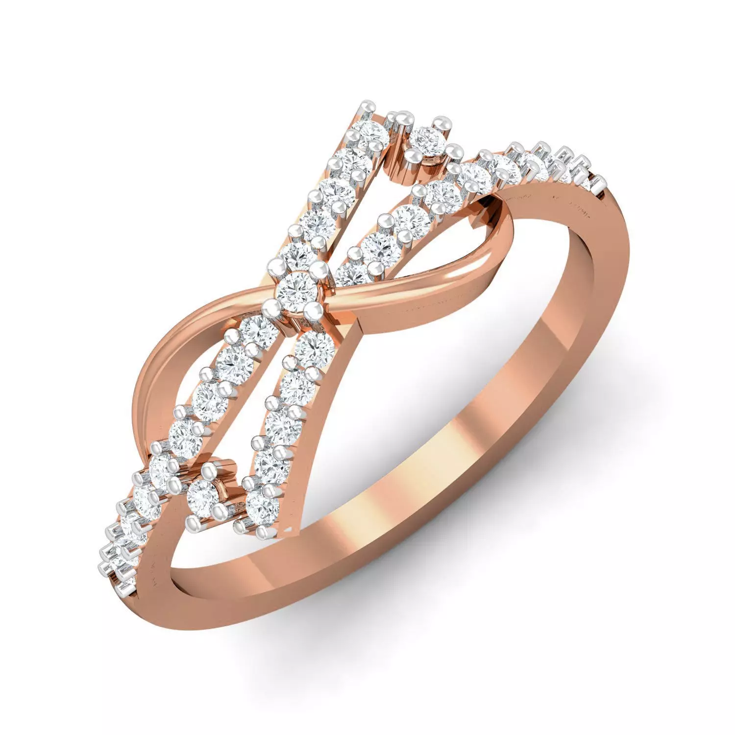 Women diamond ring 3dm stl render detail 3D print model_0