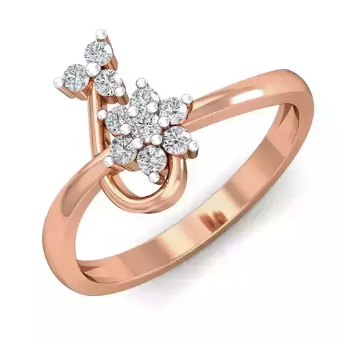 Women diamond ring 3dm stl render detail