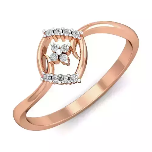Women diamond ring 3dm stl render detail
