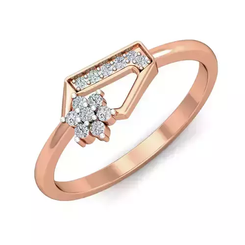 Women diamond ring 3dm stl render detail