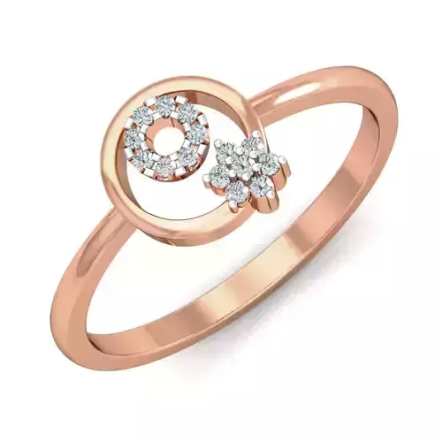 Women diamond ring 3dm stl render detail