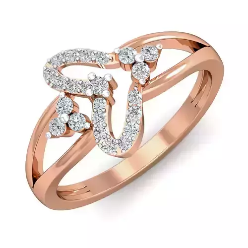 Women diamond ring 3dm stl render detail 3D print model
