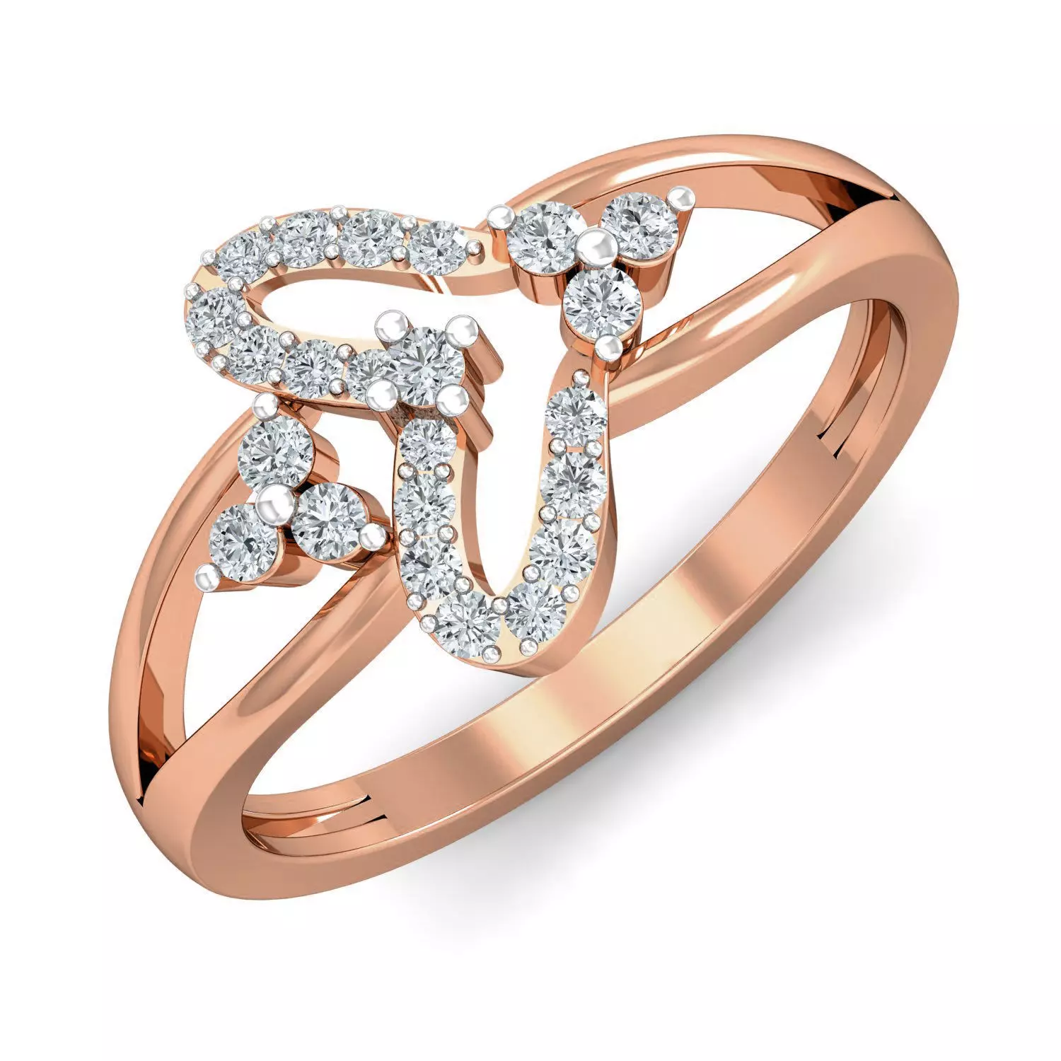 Women diamond ring 3dm stl render detail 3D print model