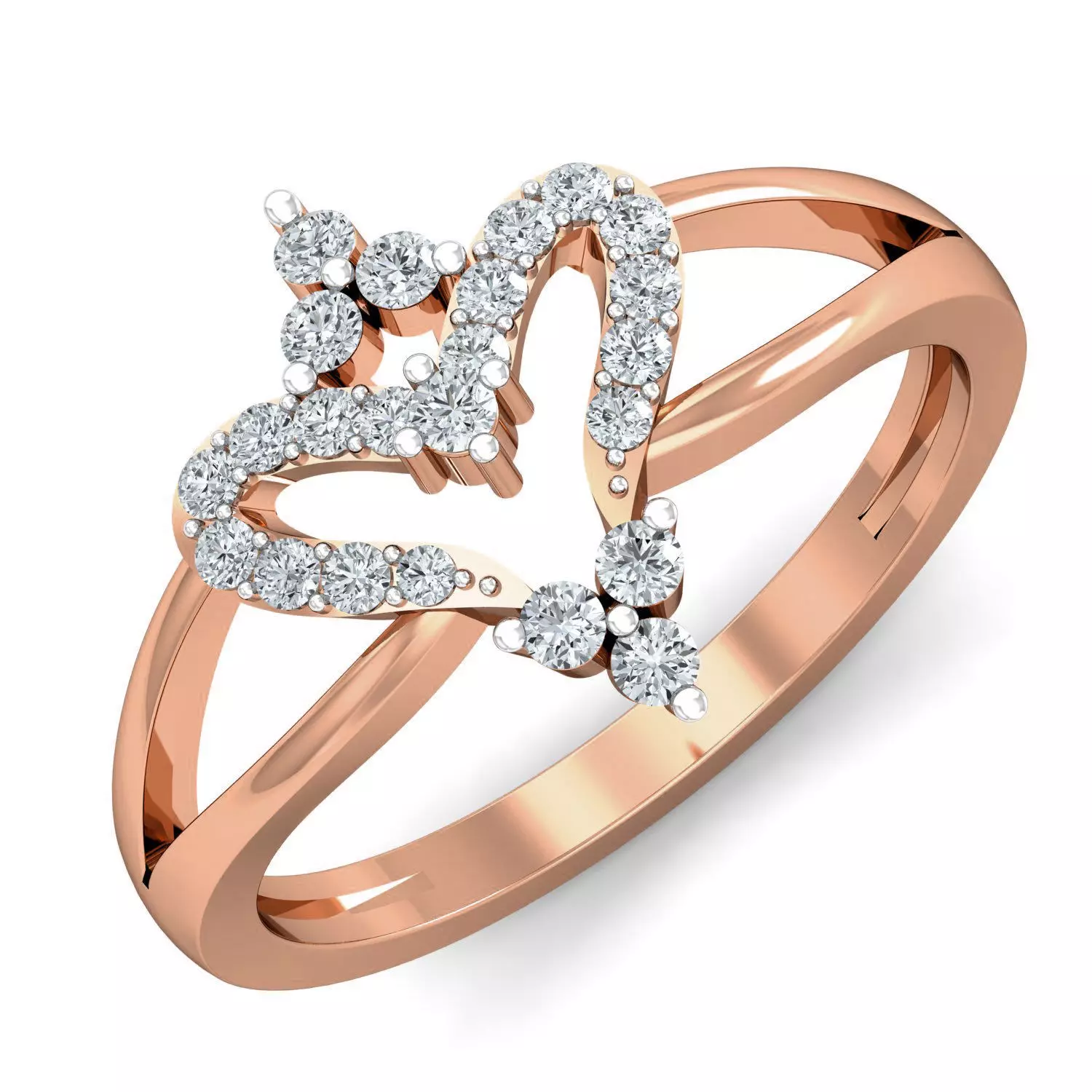 Women diamond ring 3dm stl render detail 3D print model