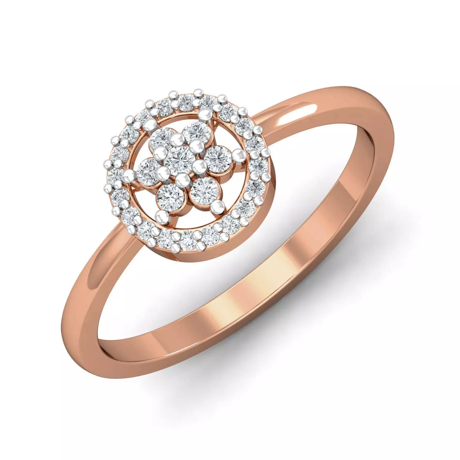Women diamond ring 3dm stl render detail 3D print model