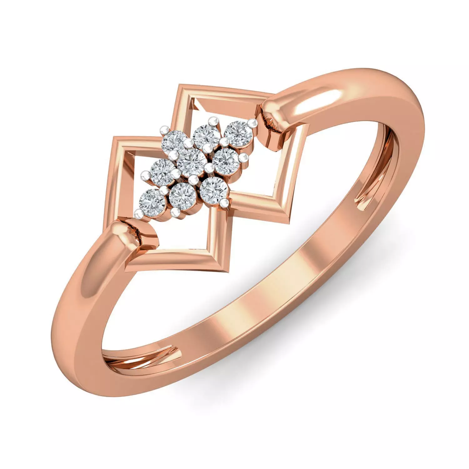 Women diamond ring 3dm stl render detail 3D print model