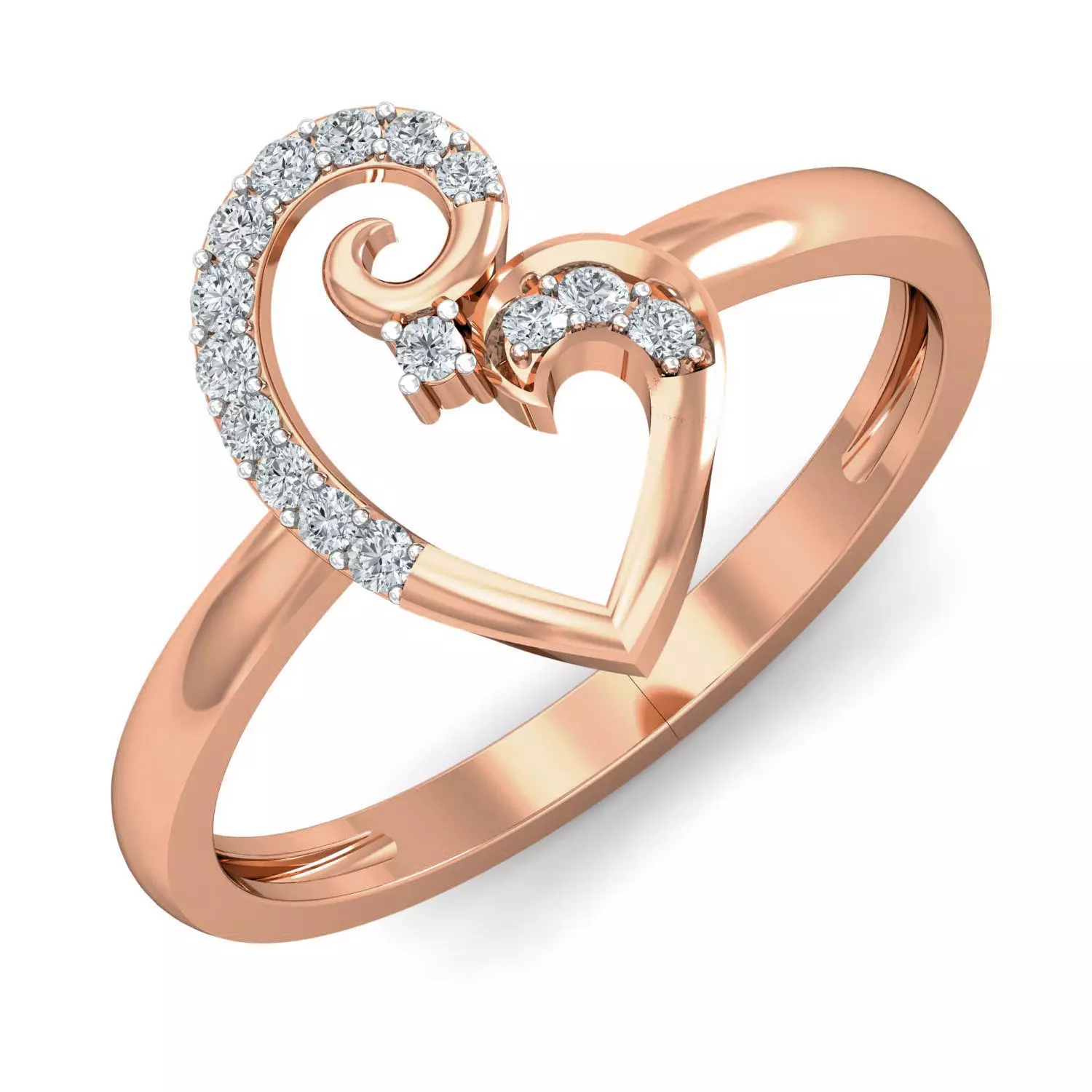 Women diamond ring 3dm stl render detail 3D print model