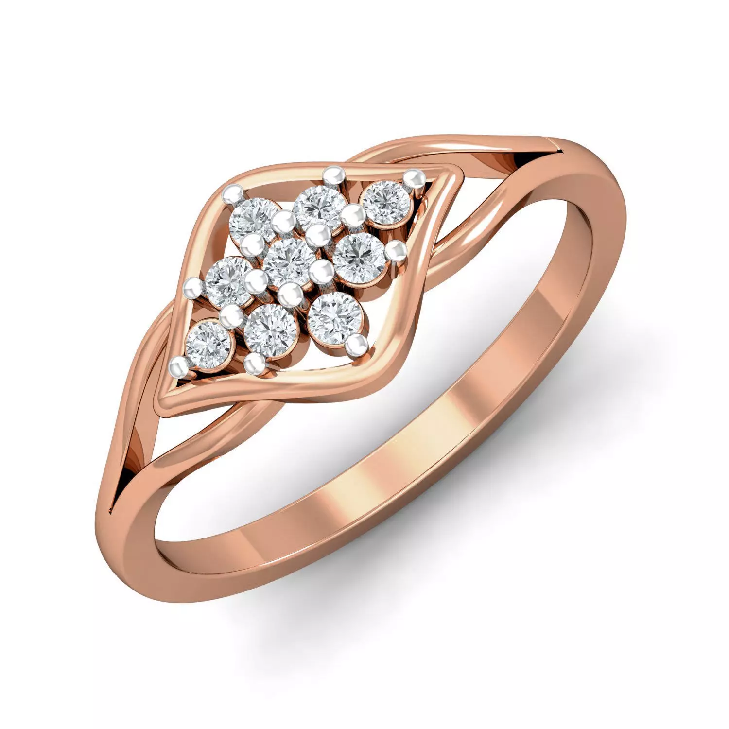 Women diamond ring 3dm stl render detail 3D print model